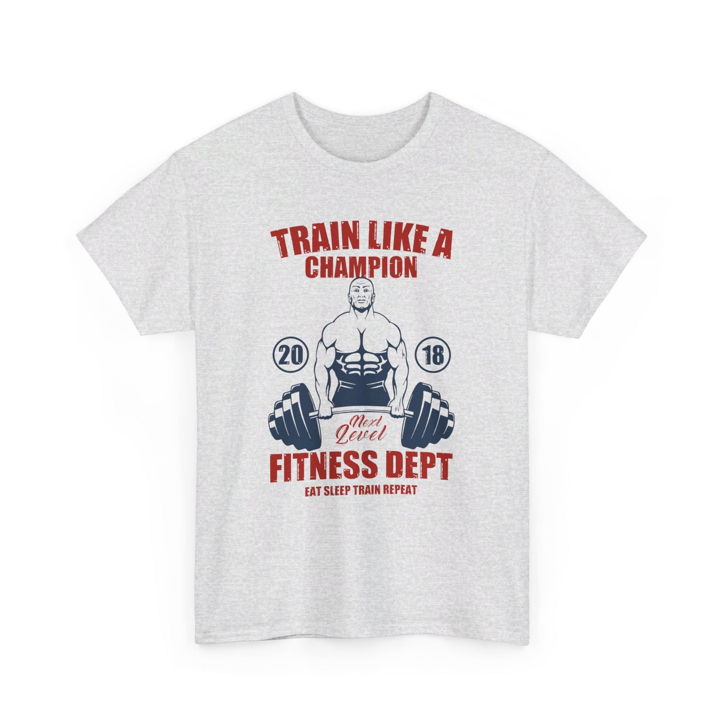 🏋️♂️ "Train Like a Champion" Fitness Graphic Tee - Motivational Gym T-Shirt