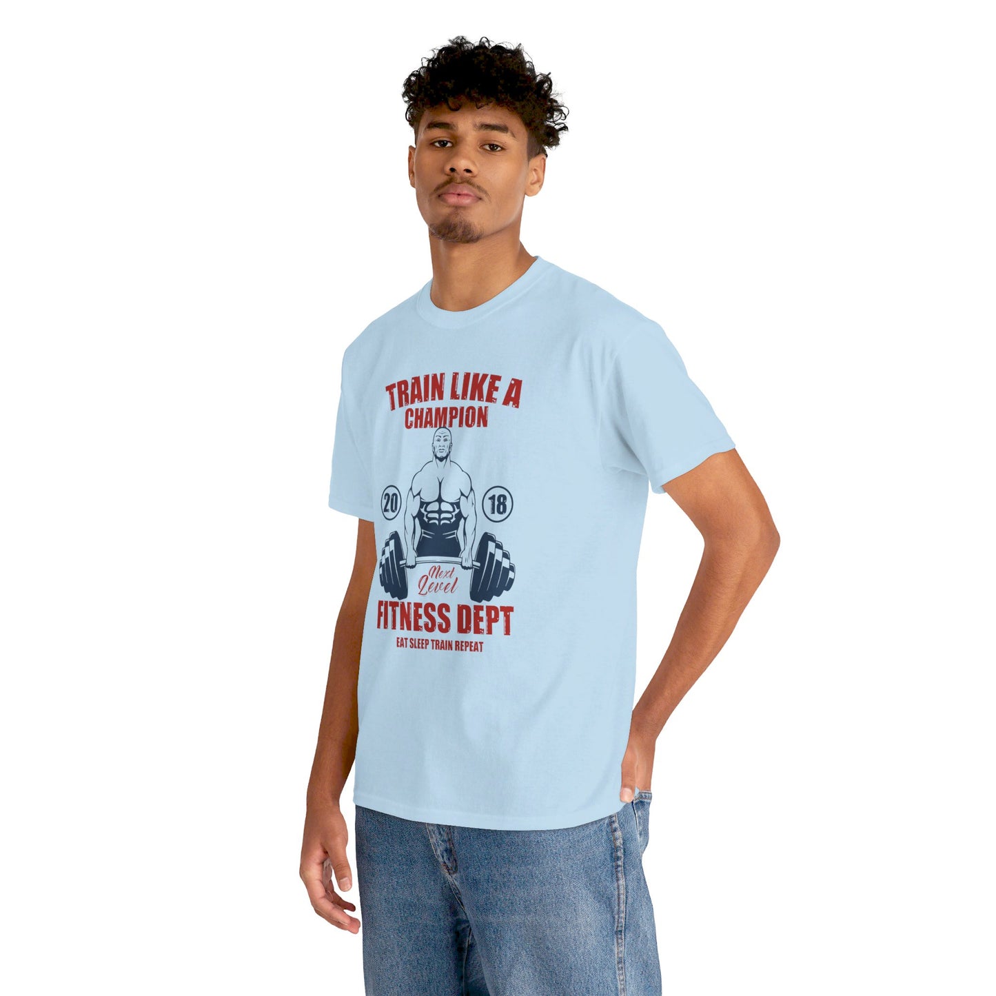 🏋️♂️ "Train Like a Champion" Fitness Graphic Tee - Motivational Gym T-Shirt