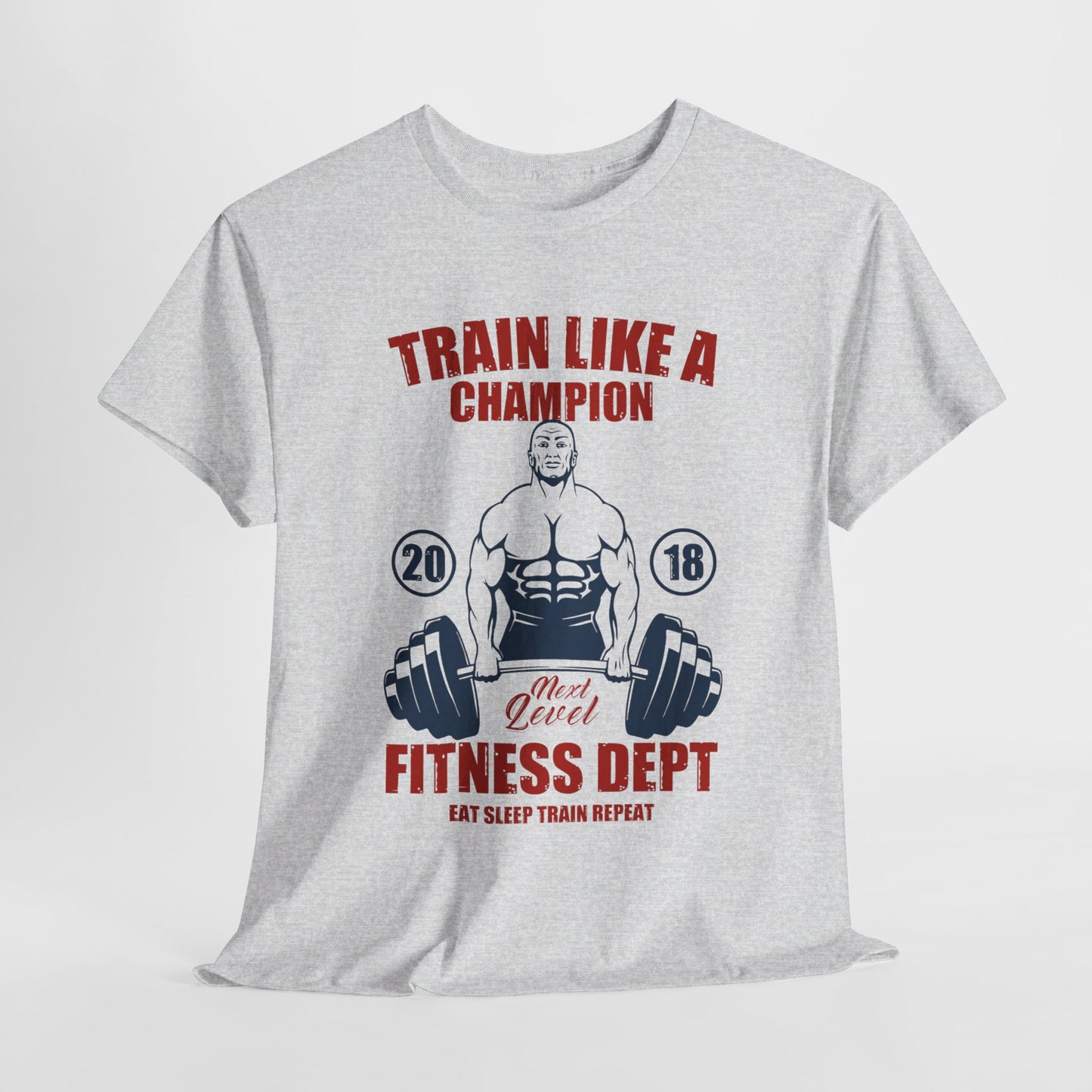 🏋️♂️ "Train Like a Champion" Fitness Graphic Tee - Motivational Gym T-Shirt