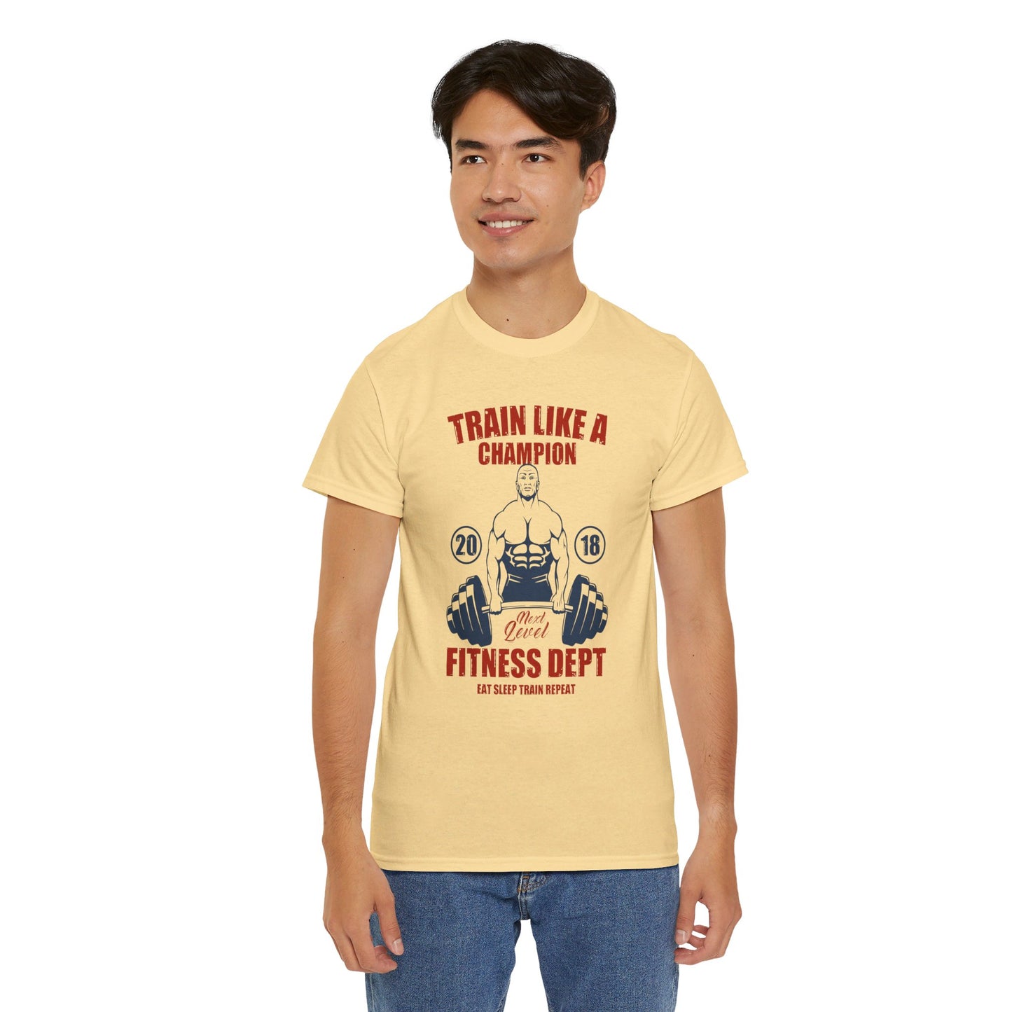 🏋️♂️ "Train Like a Champion" Fitness Graphic Tee - Motivational Gym T-Shirt