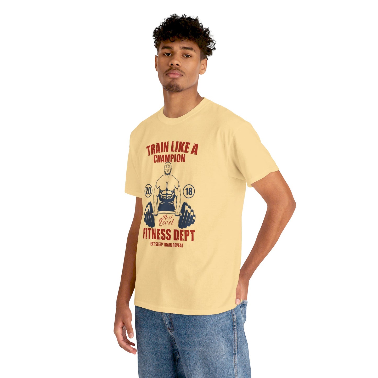 🏋️♂️ "Train Like a Champion" Fitness Graphic Tee - Motivational Gym T-Shirt