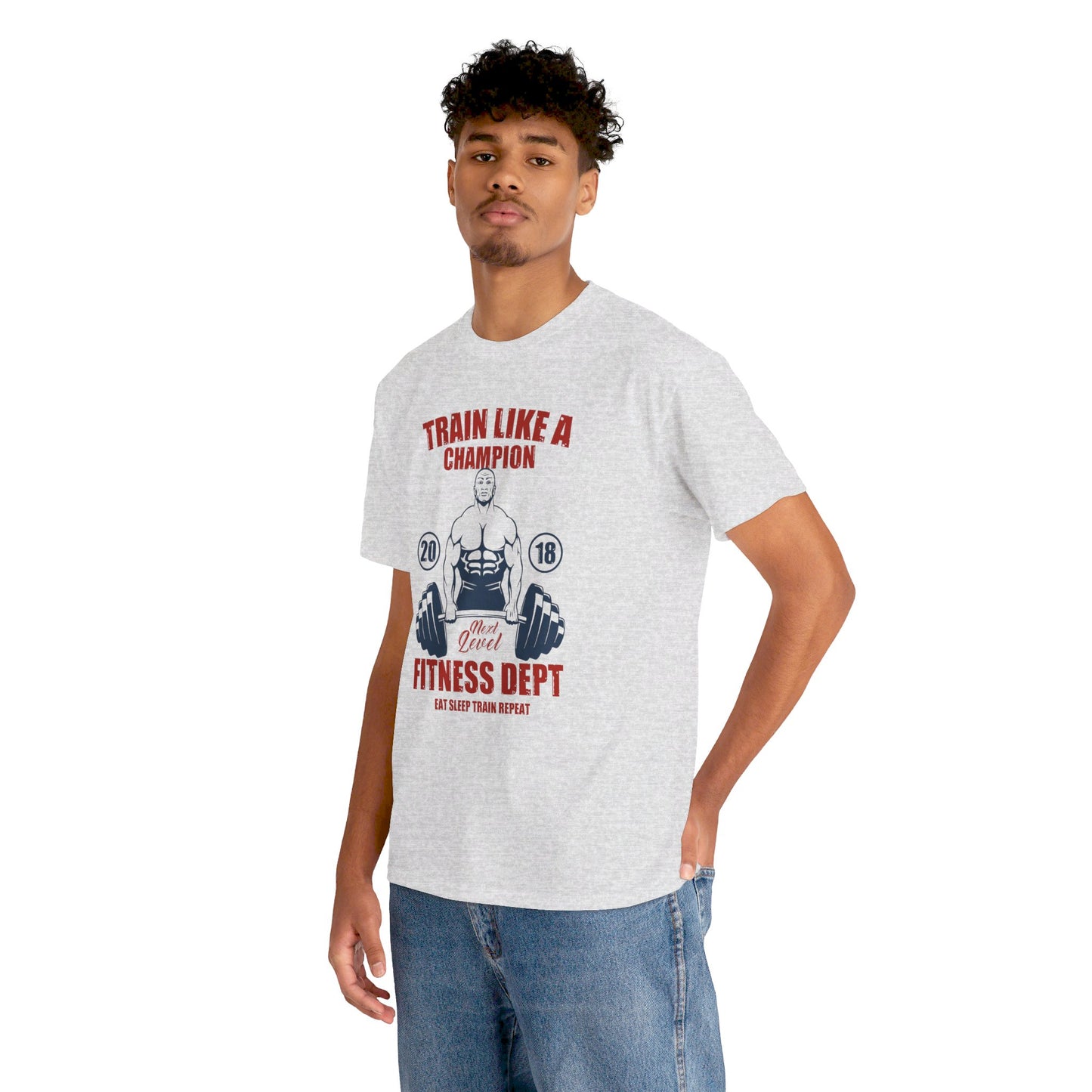 🏋️♂️ "Train Like a Champion" Fitness Graphic Tee - Motivational Gym T-Shirt