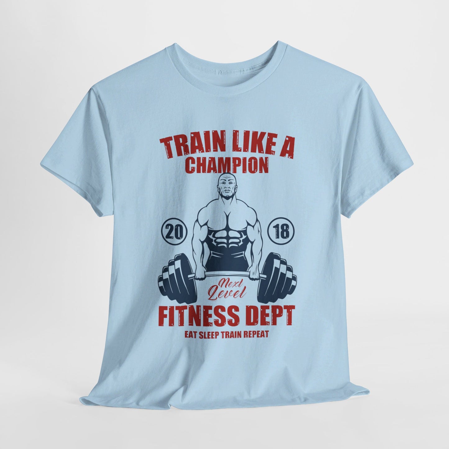 🏋️♂️ "Train Like a Champion" Fitness Graphic Tee - Motivational Gym T-Shirt