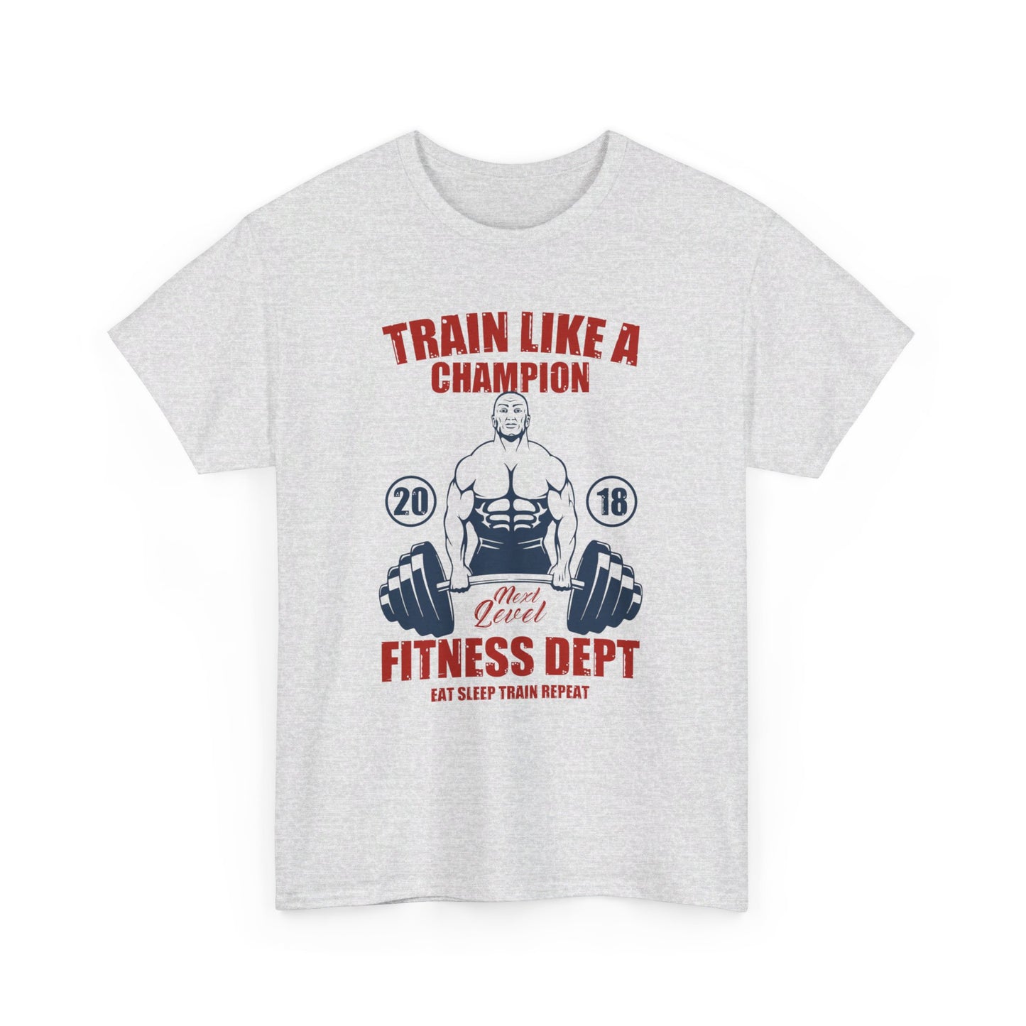 🏋️‍♂️ "Train Like a Champion" Fitness Graphic Tee - Motivational Gym T-Shirt