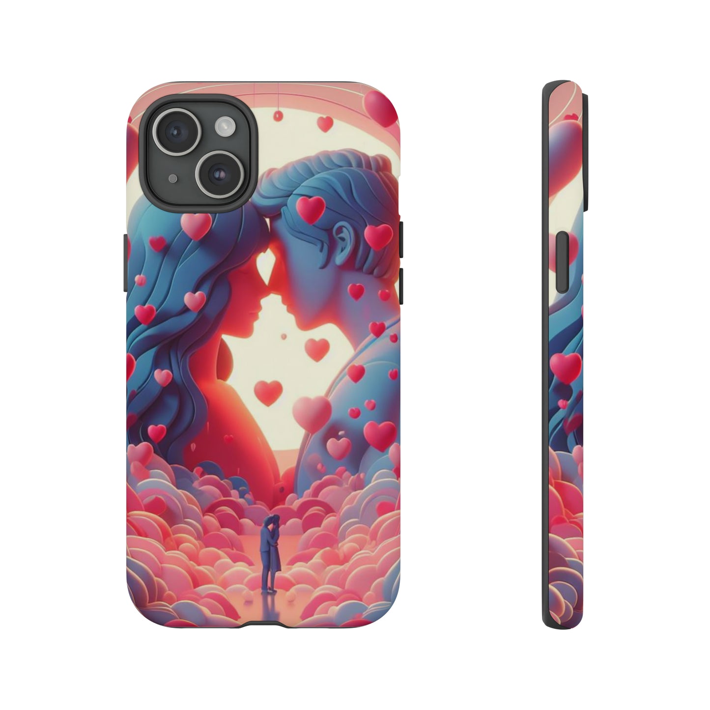 Embrace of Hearts: Valentine's Day Romantic Love - Phone Tough Case