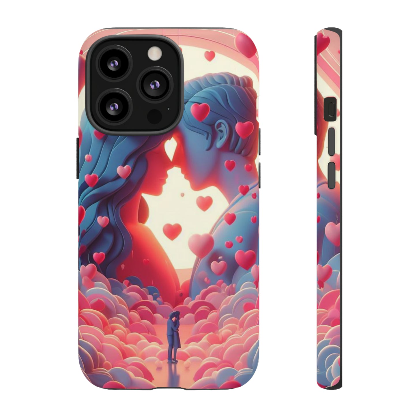 Embrace of Hearts: Valentine's Day Romantic Love - Phone Tough Case