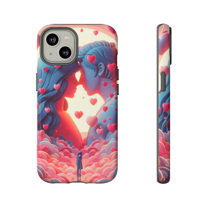 Embrace of Hearts: Valentine's Day Romantic Love - Phone Tough Case