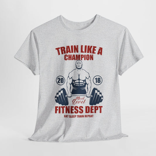 🏋️‍♂️ "Train Like a Champion" Fitness Graphic Tee - Motivational Gym T-Shirt