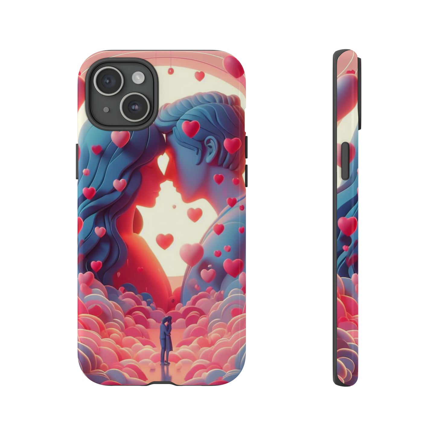 Embrace of Hearts: Valentine's Day Romantic Love - Phone Tough Case