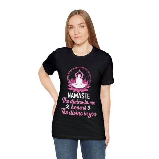 Connect with Universal Unity with the "Divine Harmony" Namaste Tee