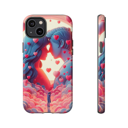 Embrace of Hearts: Valentine's Day Romantic Love - Phone Tough Case