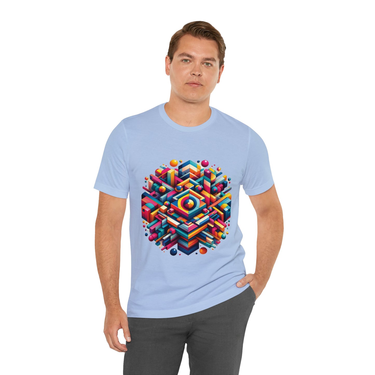 Geo-Pop Explosion - Unisex Jersey Short Sleeve Tee