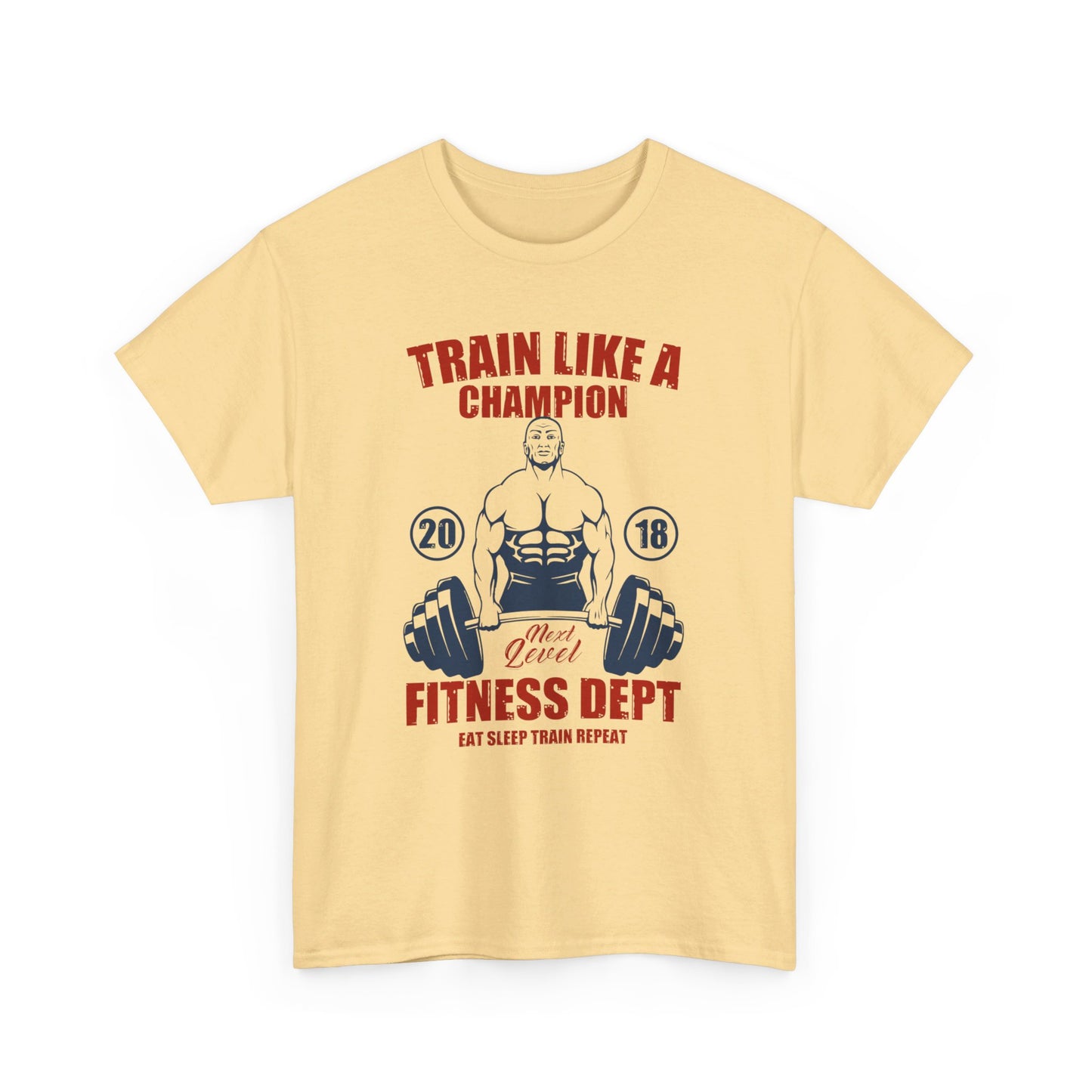 🏋️‍♂️ "Train Like a Champion" Fitness Graphic Tee - Motivational Gym T-Shirt