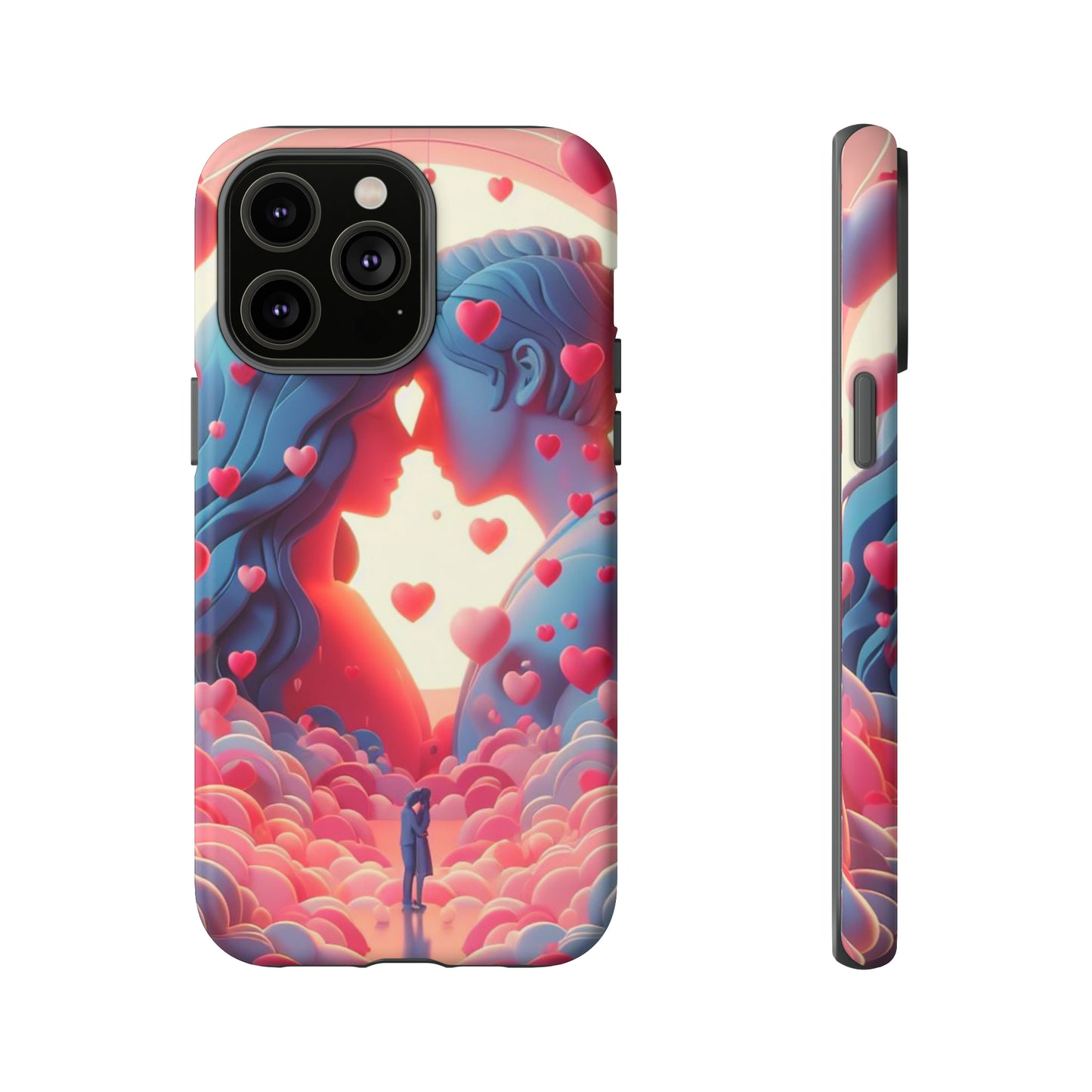 Embrace of Hearts: Valentine's Day Romantic Love - Phone Tough Case