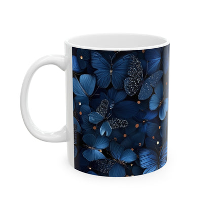 🦋 Elegant Blue Butterfly Ceramic Mug 🦋