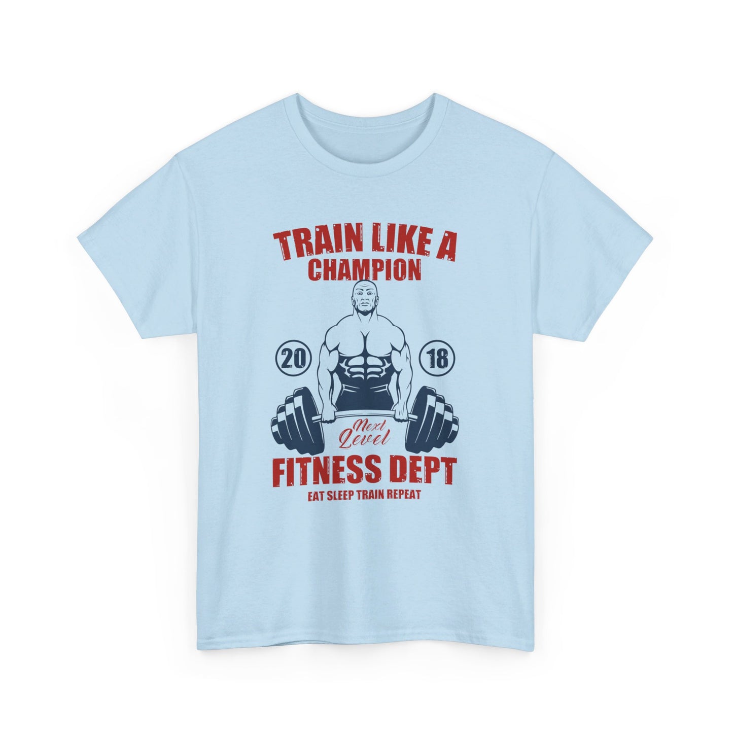 🏋️‍♂️ "Train Like a Champion" Fitness Graphic Tee - Motivational Gym T-Shirt