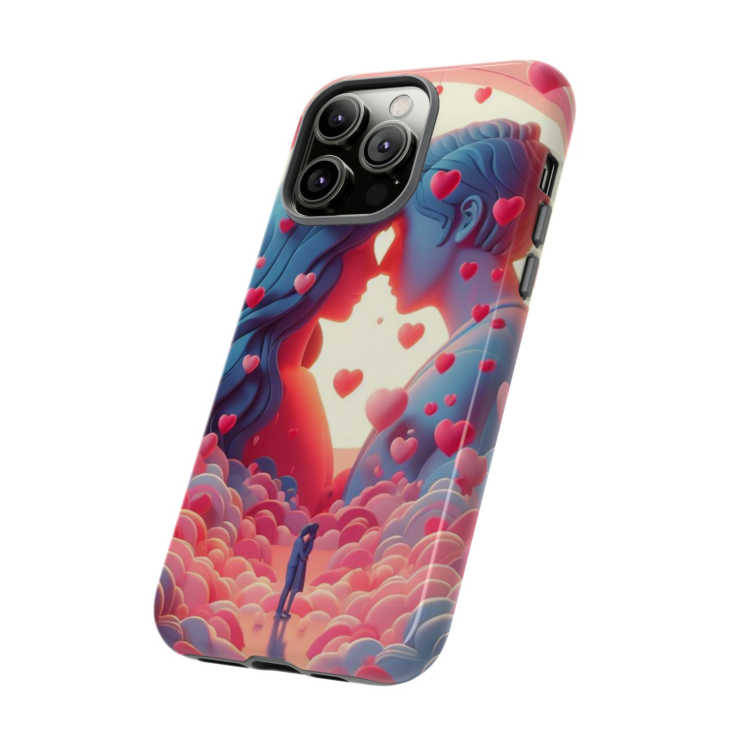 Embrace of Hearts: Valentine's Day Romantic Love - Phone Tough Case