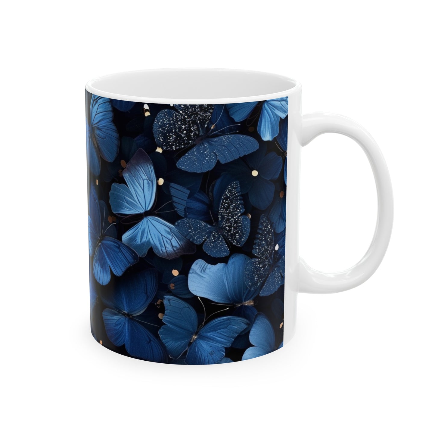 🦋 Elegant Blue Butterfly Ceramic Mug 🦋