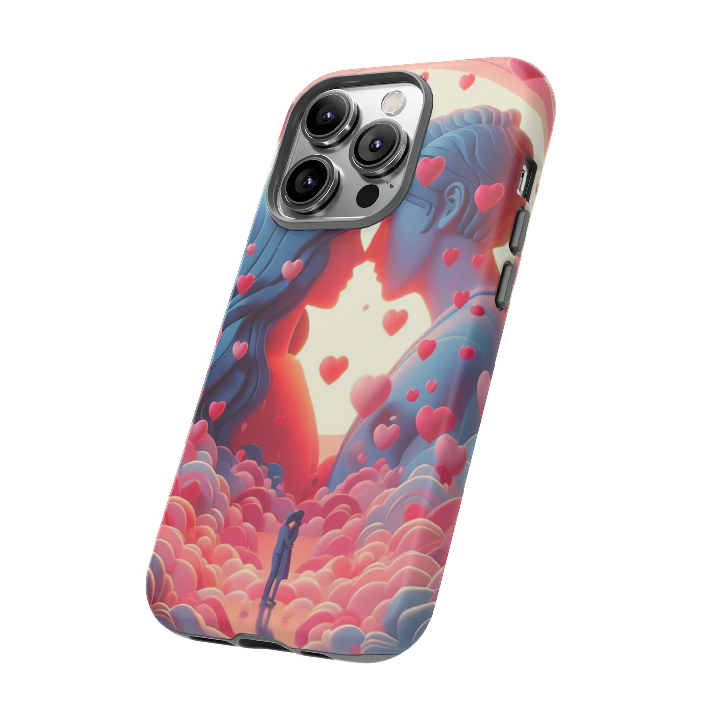 Embrace of Hearts: Valentine's Day Romantic Love - Phone Tough Case