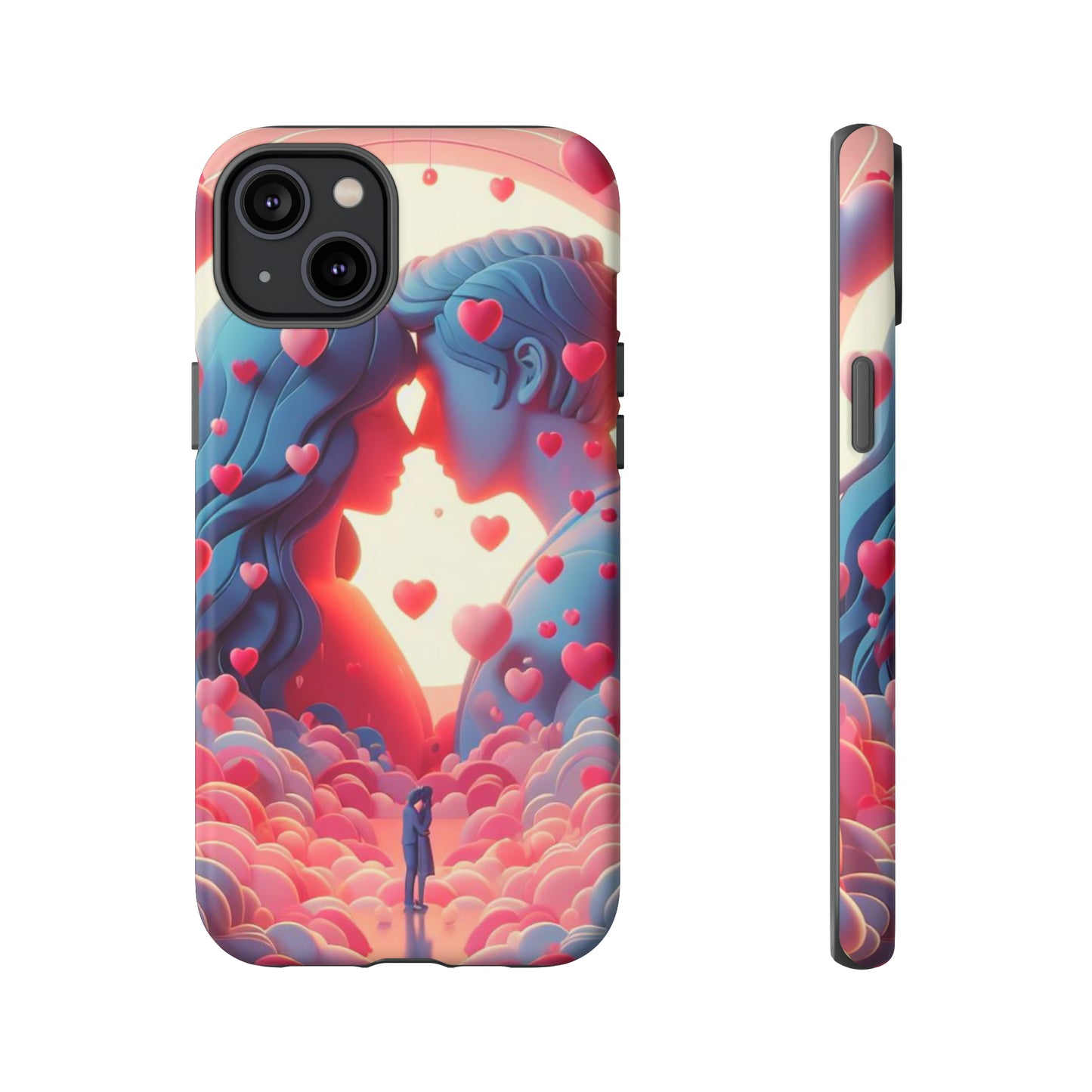 Embrace of Hearts: Valentine's Day Romantic Love - Phone Tough Case