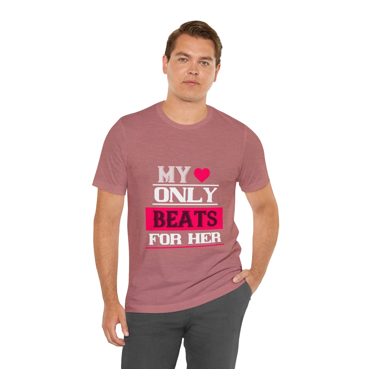 💌 "My Heart Only Beats for Her" Tee - A Love Declaration for Valentine's Day 💌