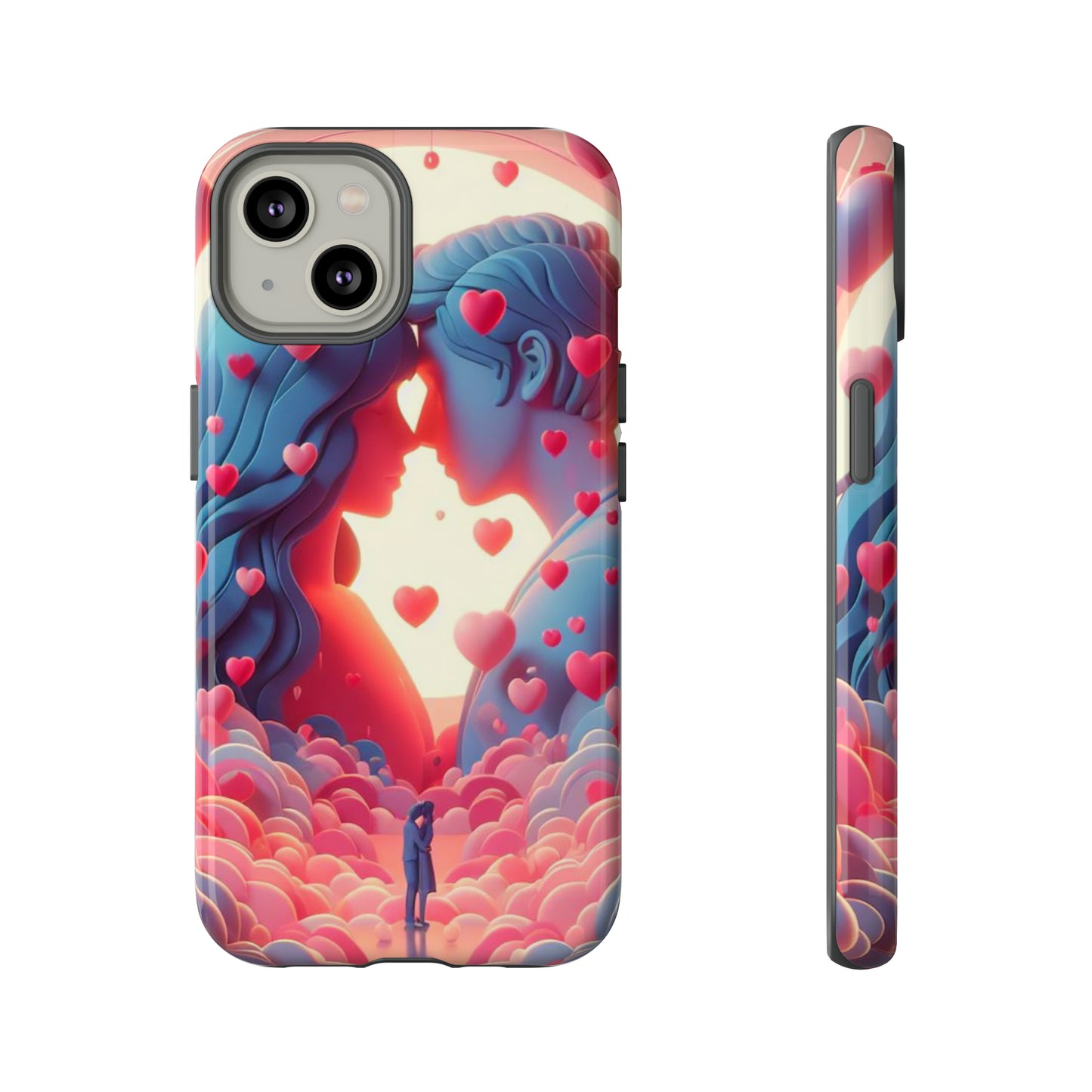 Embrace of Hearts: Valentine's Day Romantic Love - Phone Tough Case