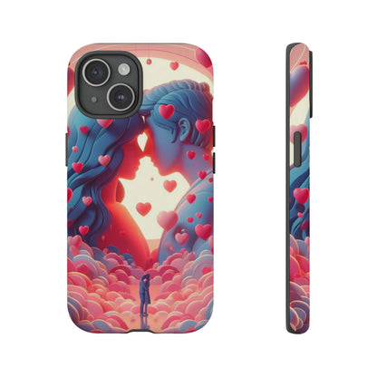 Embrace of Hearts: Valentine's Day Romantic Love - Phone Tough Case