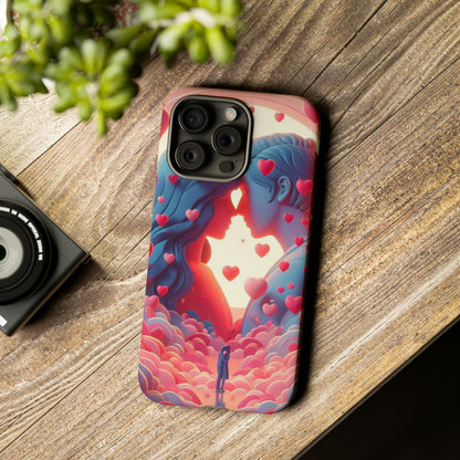 Embrace of Hearts: Valentine's Day Romantic Love - Phone Tough Case