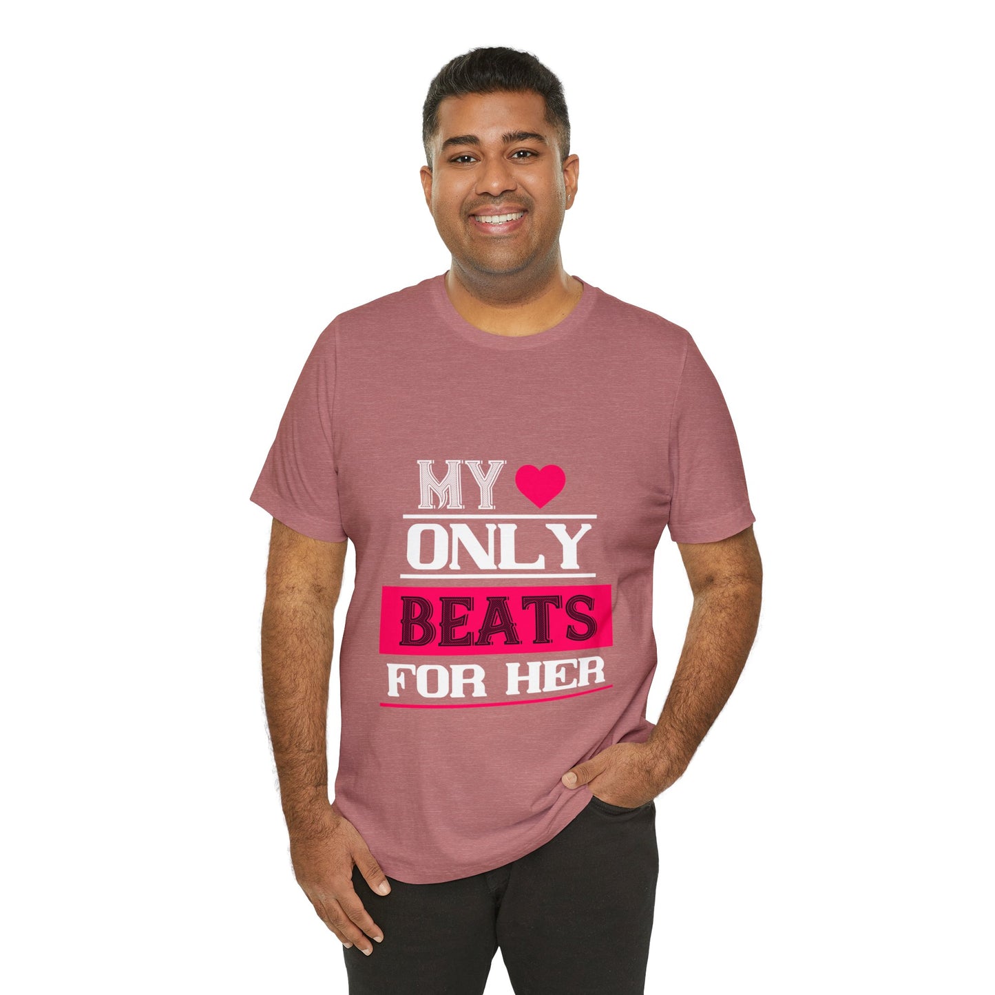 💌 "My Heart Only Beats for Her" Tee - A Love Declaration for Valentine's Day 💌