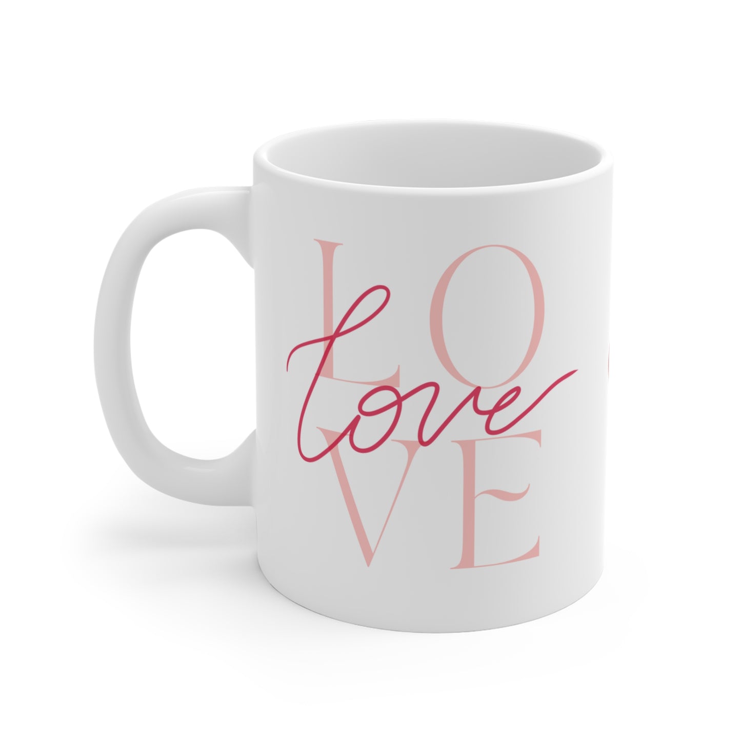 Chic Love Script Ceramic Coffee Mug 11oz