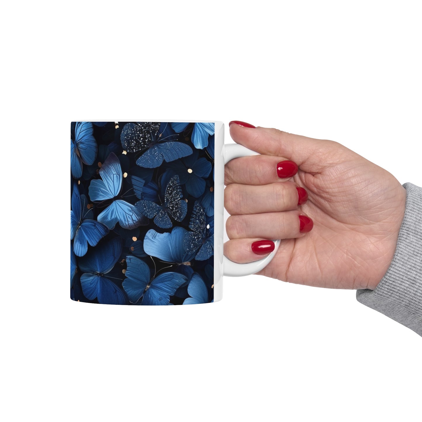 🦋 Elegant Blue Butterfly Ceramic Mug 🦋