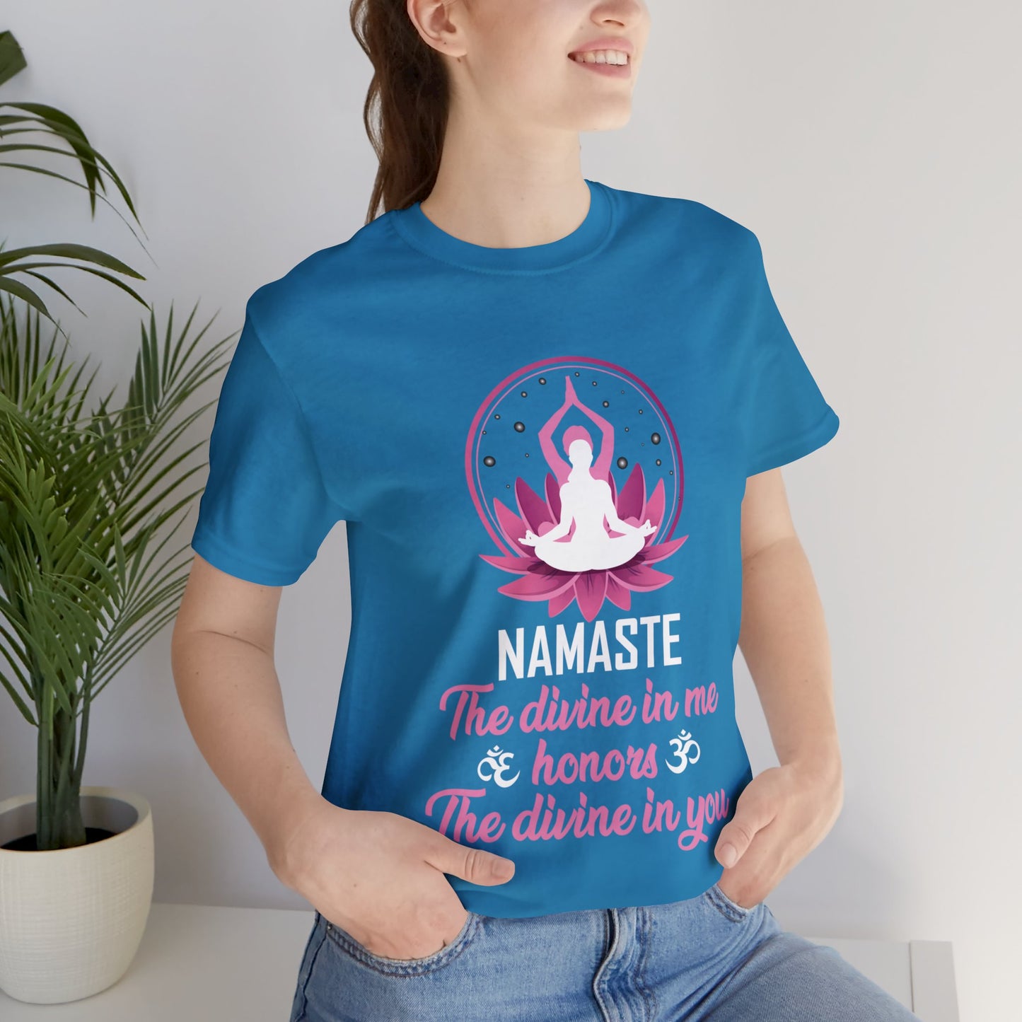 Connect with Universal Unity with the "Divine Harmony" Namaste Tee