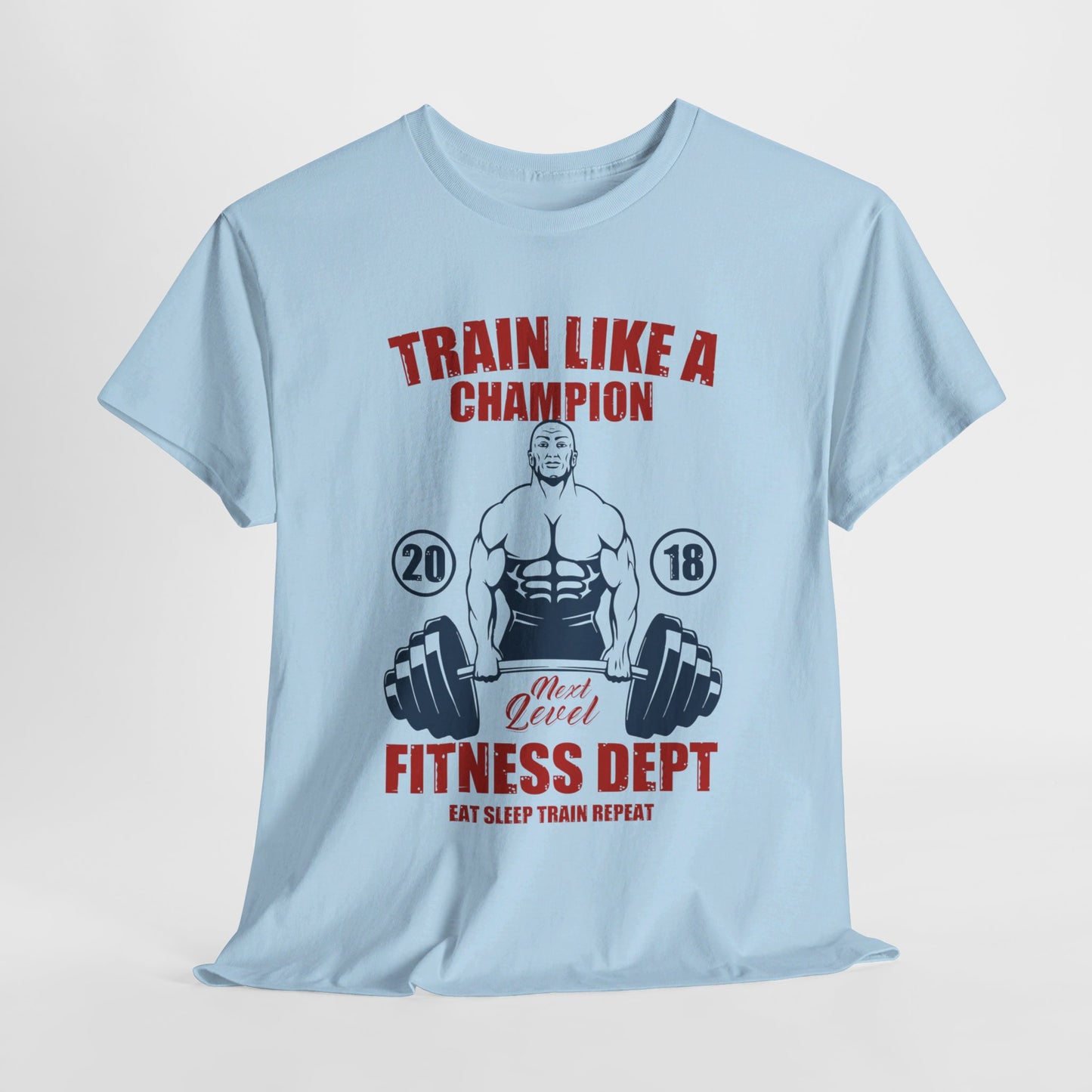 🏋️‍♂️ "Train Like a Champion" Fitness Graphic Tee - Motivational Gym T-Shirt