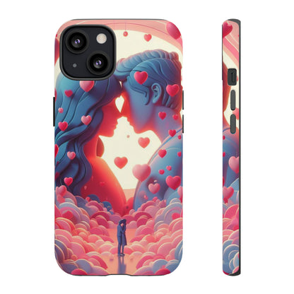 Embrace of Hearts: Valentine's Day Romantic Love - Phone Tough Case