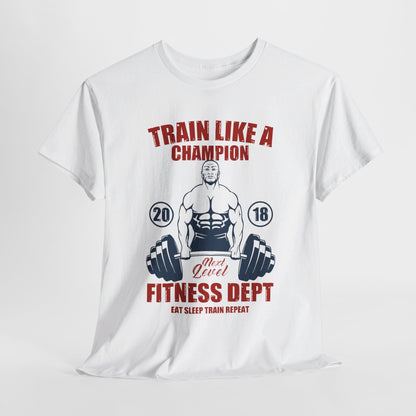 🏋️‍♂️ "Train Like a Champion" Fitness Graphic Tee - Motivational Gym T-Shirt