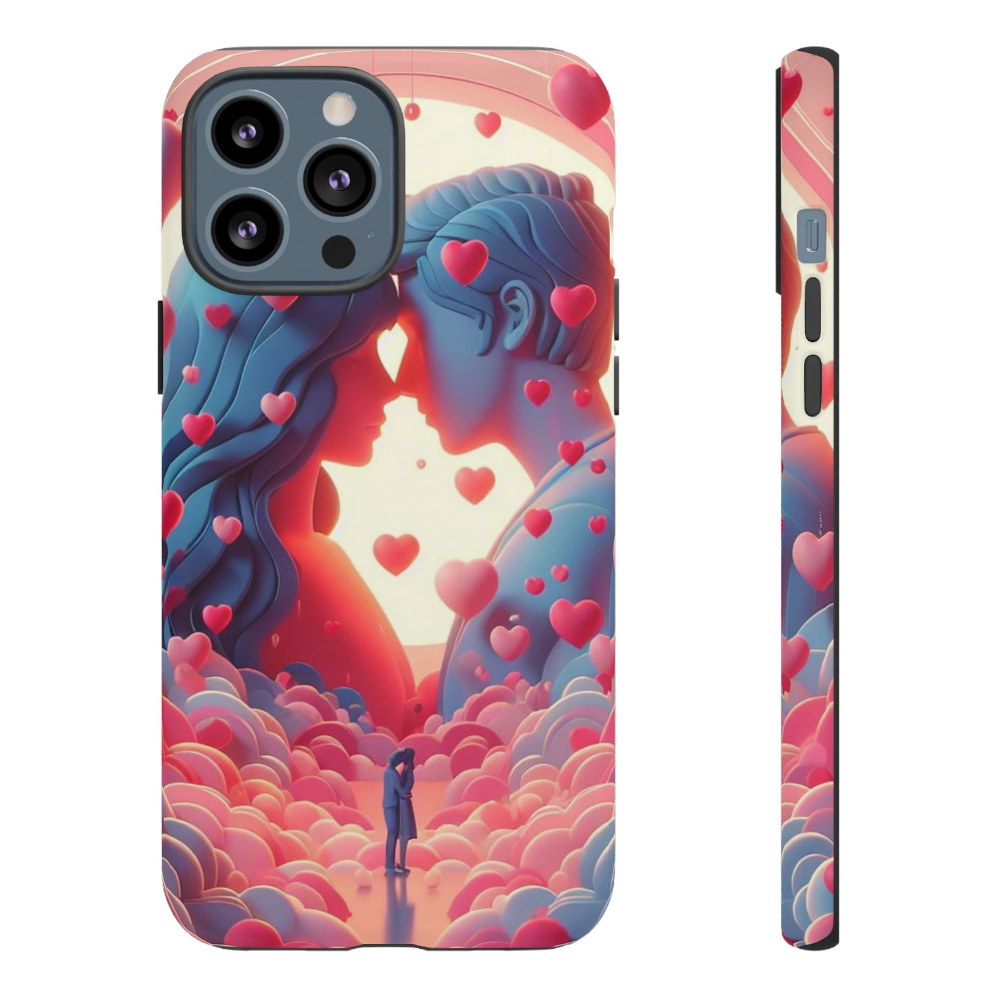 Embrace of Hearts: Valentine's Day Romantic Love - Phone Tough Case