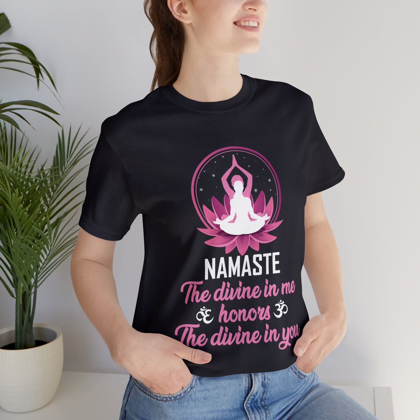 Connect with Universal Unity with the "Divine Harmony" Namaste Tee