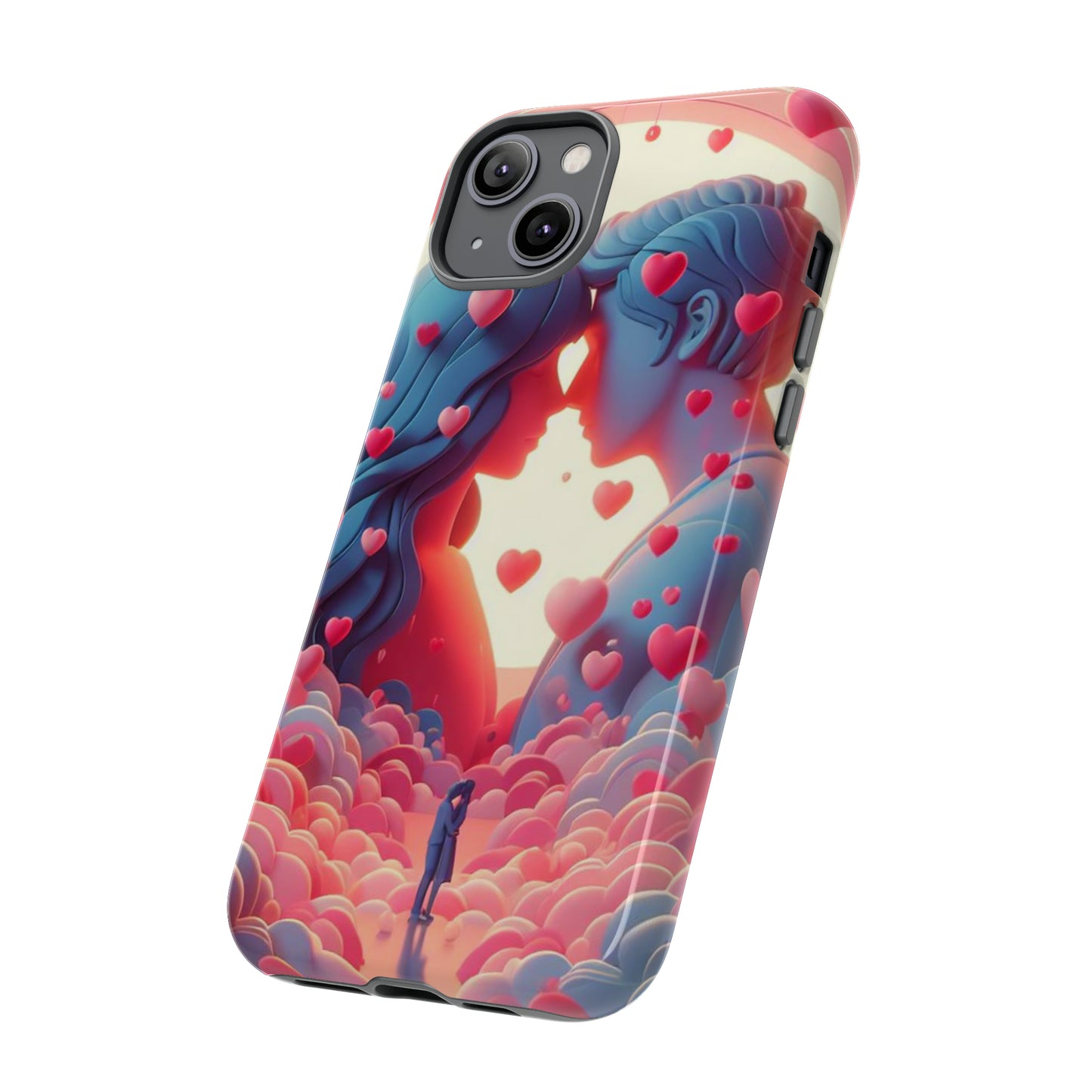 Embrace of Hearts: Valentine's Day Romantic Love - Phone Tough Case