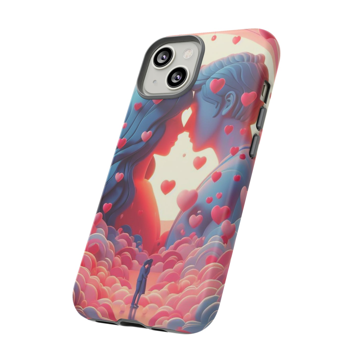 Embrace of Hearts: Valentine's Day Romantic Love - Phone Tough Case